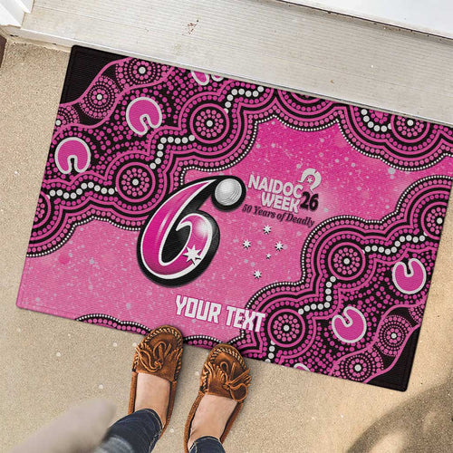 Sydney Sixers NAIDOC Week 2026 Custom Rubber Doormat 50 Years Deadly Indigenous Art Glitter Effect
