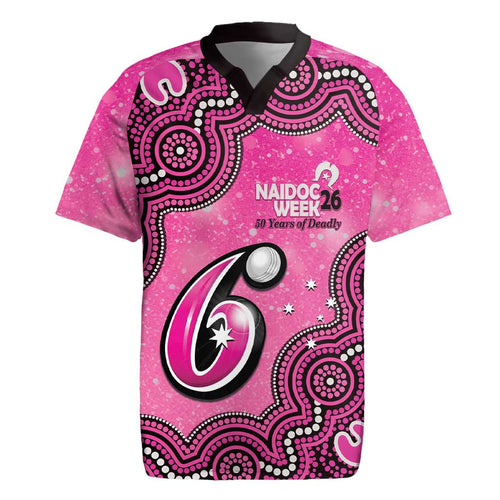 Sydney Sixers NAIDOC Week 2026 Custom Rugby Jersey 50 Years Deadly Indigenous Art Glitter Effect