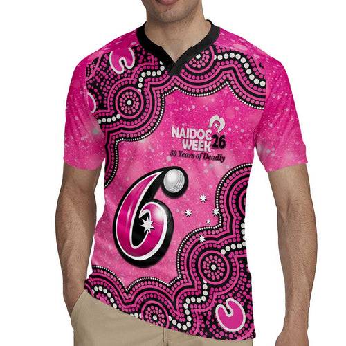Sydney Sixers NAIDOC Week 2026 Custom Rugby Jersey 50 Years Deadly Indigenous Art Glitter Effect