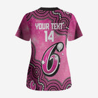 Sydney Sixers NAIDOC Week 2026 Custom Scrub Top 50 Years Deadly Indigenous Art Glitter Effect