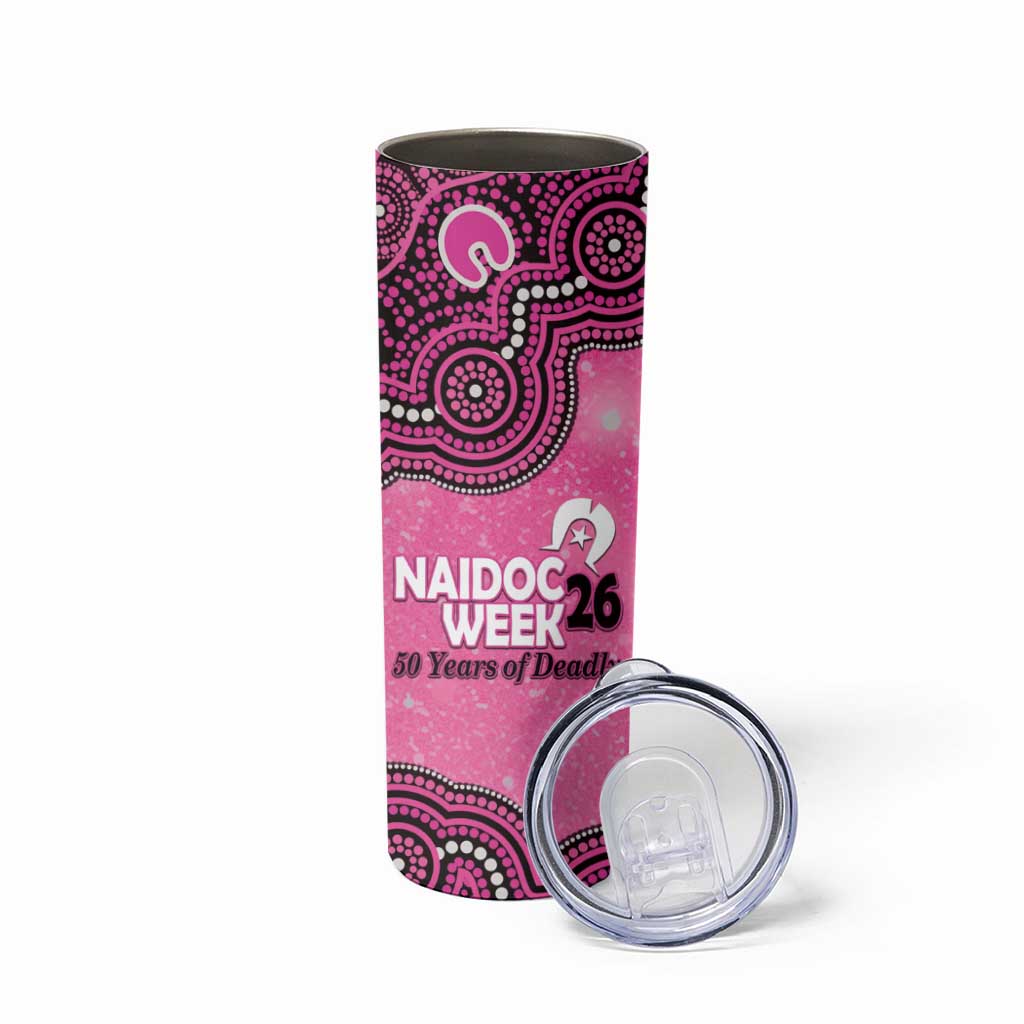 Sydney Sixers NAIDOC Week 2026 Custom Skinny Tumbler 50 Years Deadly Indigenous Art Glitter Effect