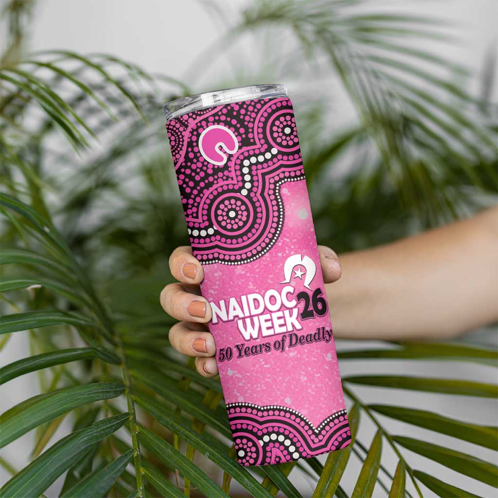 Sydney Sixers NAIDOC Week 2026 Custom Skinny Tumbler 50 Years Deadly Indigenous Art Glitter Effect