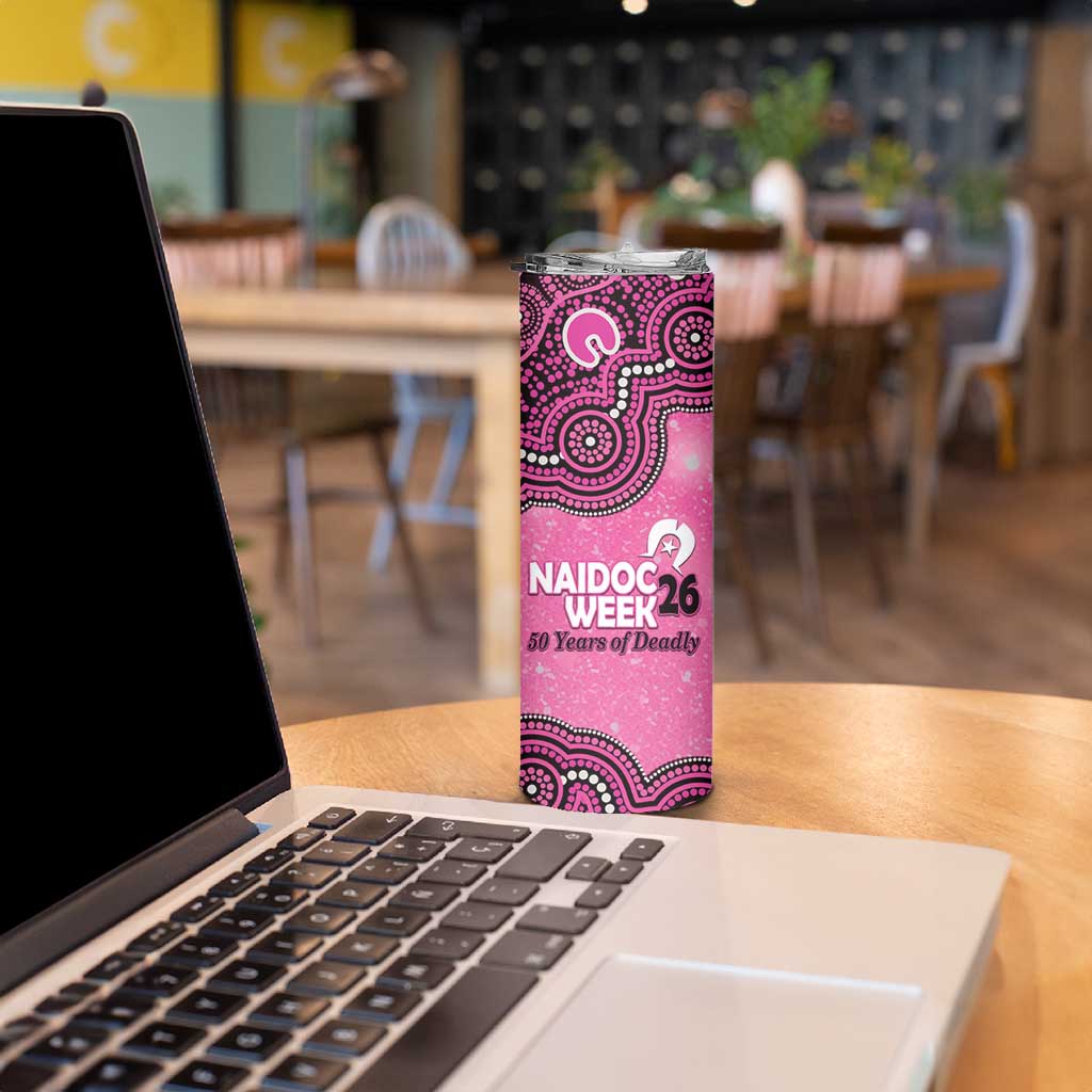Sydney Sixers NAIDOC Week 2026 Custom Skinny Tumbler 50 Years Deadly Indigenous Art Glitter Effect