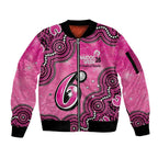 Sydney Sixers NAIDOC Week 2026 Custom Sleeve Zip Bomber Jacket 50 Years Deadly Indigenous Art Glitter Effect
