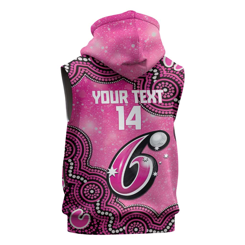 Sydney Sixers NAIDOC Week 2026 Custom Sleeveless Hoodie 50 Years Deadly Indigenous Art Glitter Effect