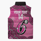Sydney Sixers NAIDOC Week 2026 Custom Sleeveless Puffer Jacket 50 Years Deadly Indigenous Art Glitter Effect