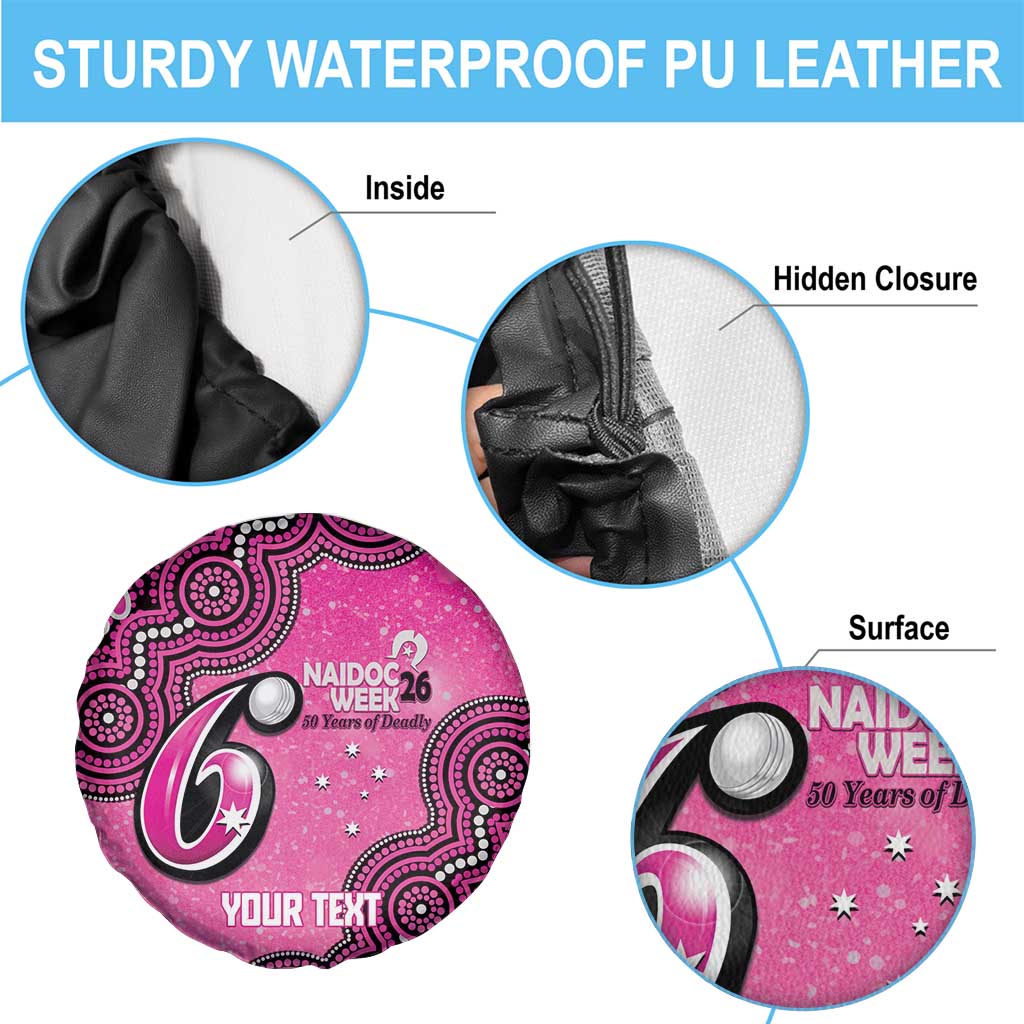 Sydney Sixers NAIDOC Week 2026 Custom Spare Tire Cover 50 Years Deadly Indigenous Art Glitter Effect