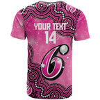Sydney Sixers NAIDOC Week 2026 Custom T Shirt 50 Years Deadly Indigenous Art Glitter Effect