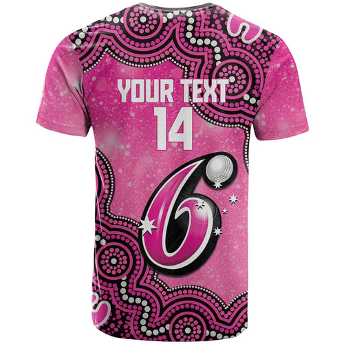 Sydney Sixers NAIDOC Week 2026 Custom T Shirt 50 Years Deadly Indigenous Art Glitter Effect