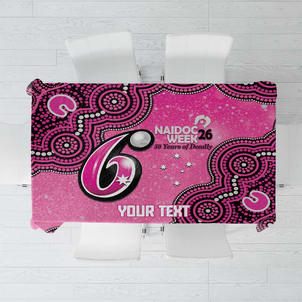 Sydney Sixers NAIDOC Week 2026 Custom Tablecloth 50 Years Deadly Indigenous Art Glitter Effect