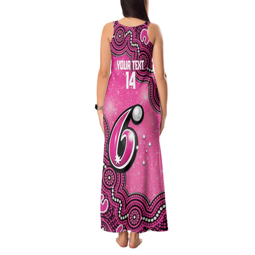 Sydney Sixers NAIDOC Week 2026 Custom Tank Maxi Dress 50 Years Deadly Indigenous Art Glitter Effect