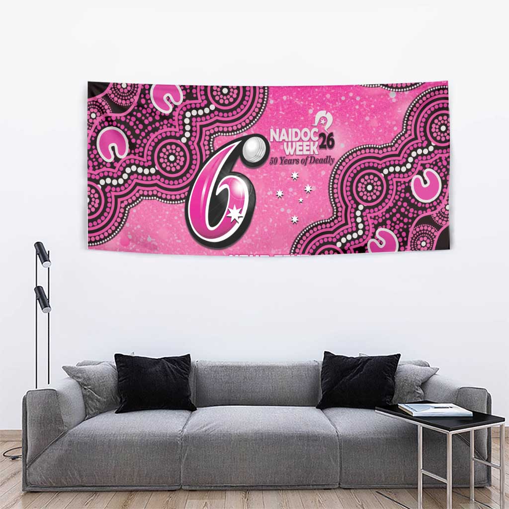 Sydney Sixers NAIDOC Week 2026 Custom Tapestry 50 Years Deadly Indigenous Art Glitter Effect