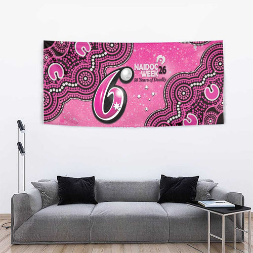 Sydney Sixers NAIDOC Week 2026 Custom Tapestry 50 Years Deadly Indigenous Art Glitter Effect