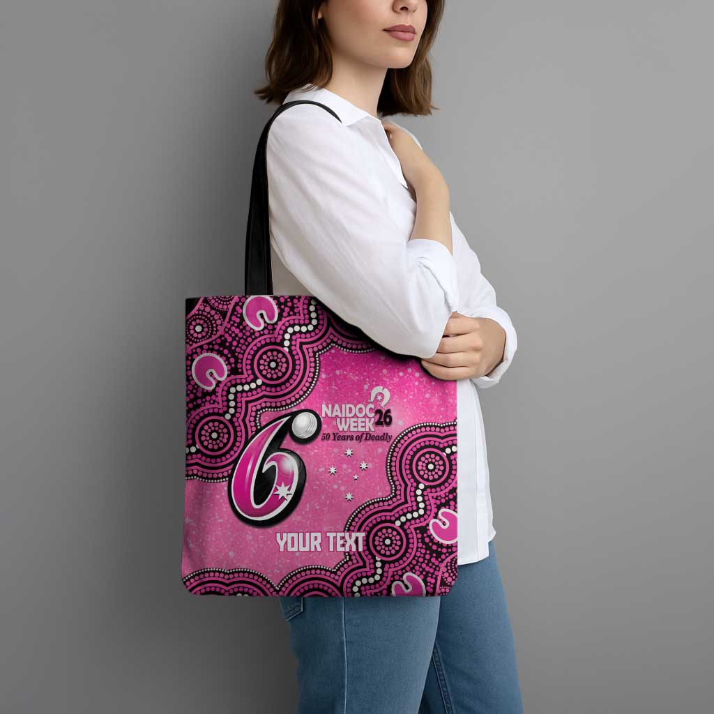 Sydney Sixers NAIDOC Week 2026 Custom Tote Bag 50 Years Deadly Indigenous Art Glitter Effect
