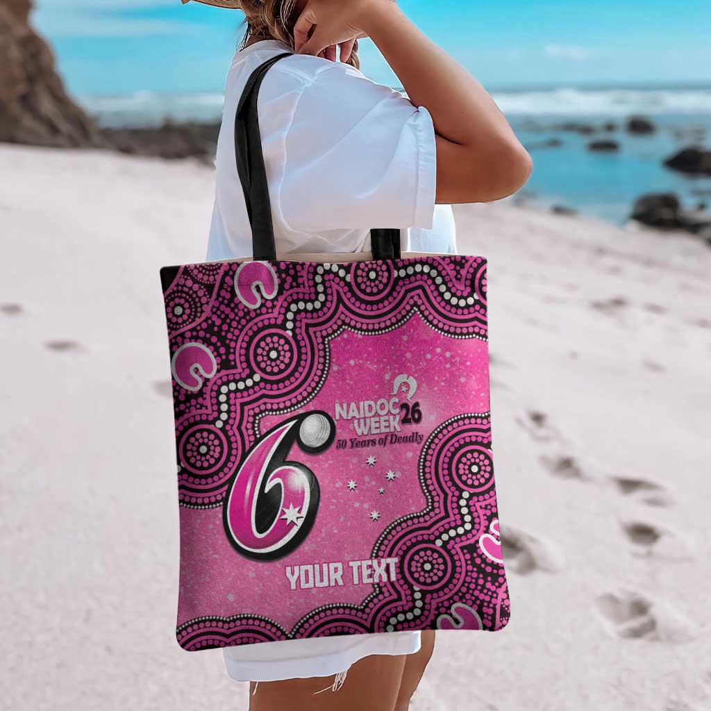 Sydney Sixers NAIDOC Week 2026 Custom Tote Bag 50 Years Deadly Indigenous Art Glitter Effect