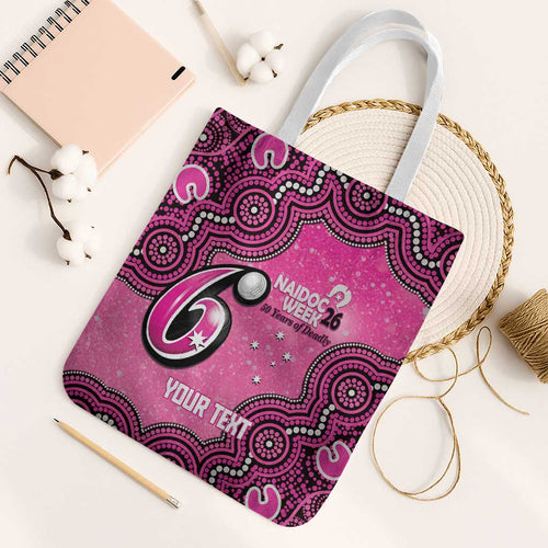 Sydney Sixers NAIDOC Week 2026 Custom Tote Bag 50 Years Deadly Indigenous Art Glitter Effect