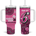 Sydney Sixers NAIDOC Week 2026 Custom Tumbler With Handle 50 Years Deadly Indigenous Art Glitter Effect