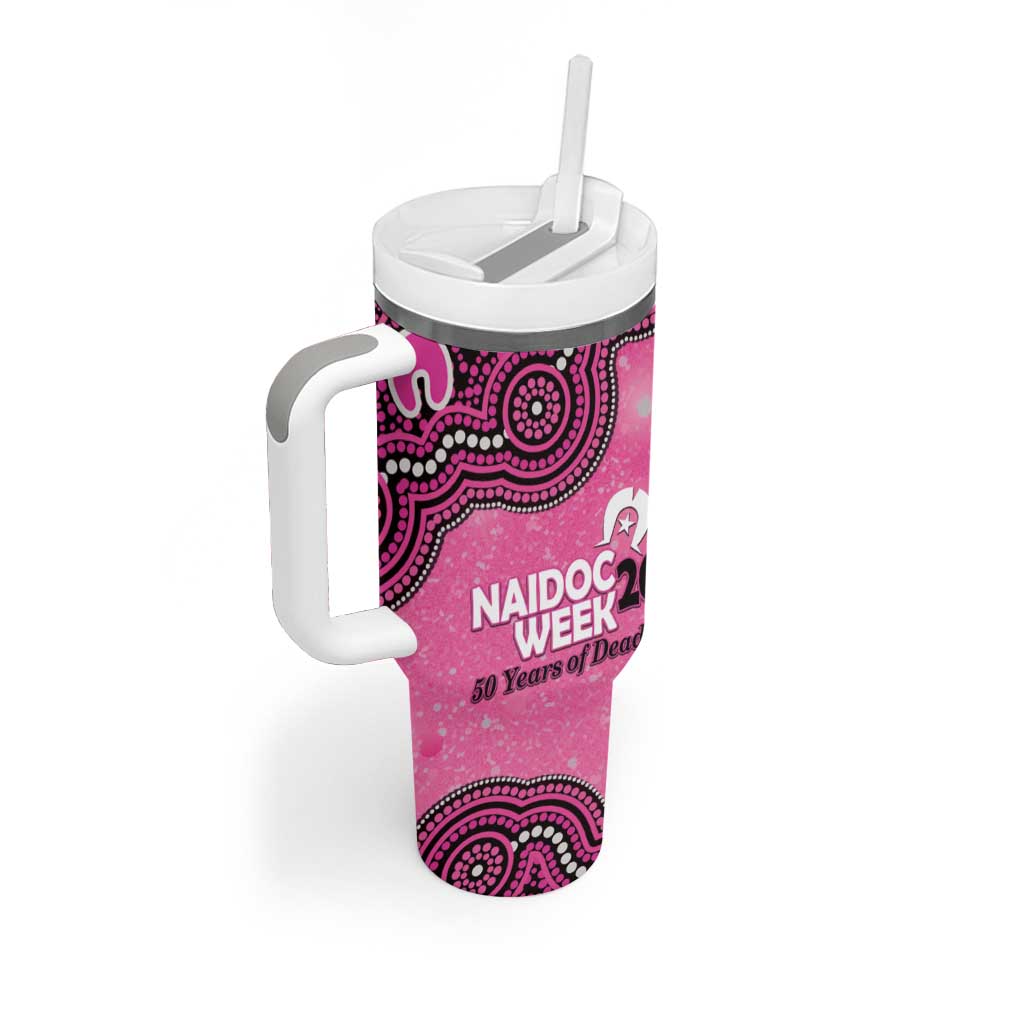 Sydney Sixers NAIDOC Week 2026 Custom Tumbler With Handle 50 Years Deadly Indigenous Art Glitter Effect