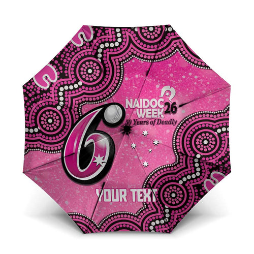 Sydney Sixers NAIDOC Week 2026 Custom Umbrella 50 Years Deadly Indigenous Art Glitter Effect