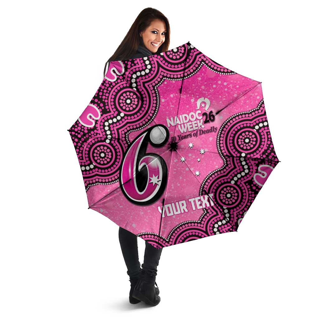 Sydney Sixers NAIDOC Week 2026 Custom Umbrella 50 Years Deadly Indigenous Art Glitter Effect