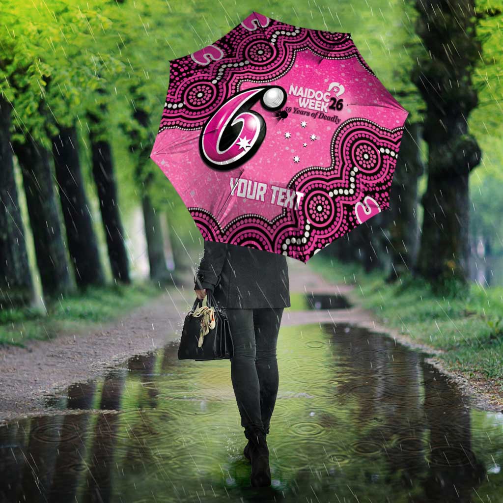 Sydney Sixers NAIDOC Week 2026 Custom Umbrella 50 Years Deadly Indigenous Art Glitter Effect