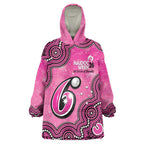 Sydney Sixers NAIDOC Week 2026 Custom Wearable Blanket Hoodie 50 Years Deadly Indigenous Art Glitter Effect