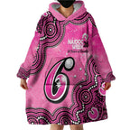 Sydney Sixers NAIDOC Week 2026 Custom Wearable Blanket Hoodie 50 Years Deadly Indigenous Art Glitter Effect