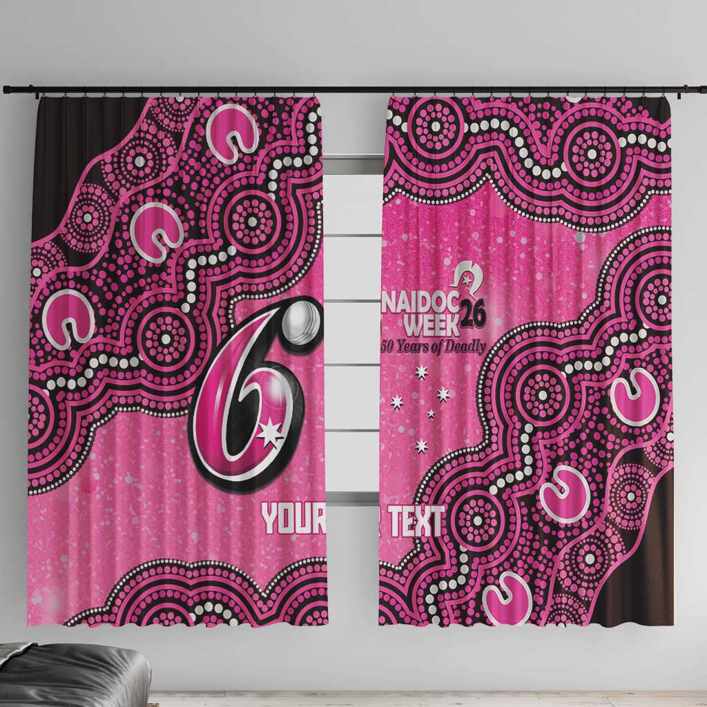 Sydney Sixers NAIDOC Week 2026 Custom Window Curtain 50 Years Deadly Indigenous Art Glitter Effect