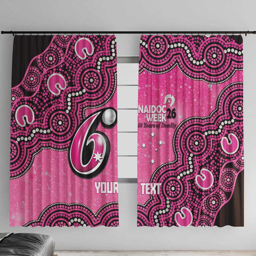 Sydney Sixers NAIDOC Week 2026 Custom Window Curtain 50 Years Deadly Indigenous Art Glitter Effect