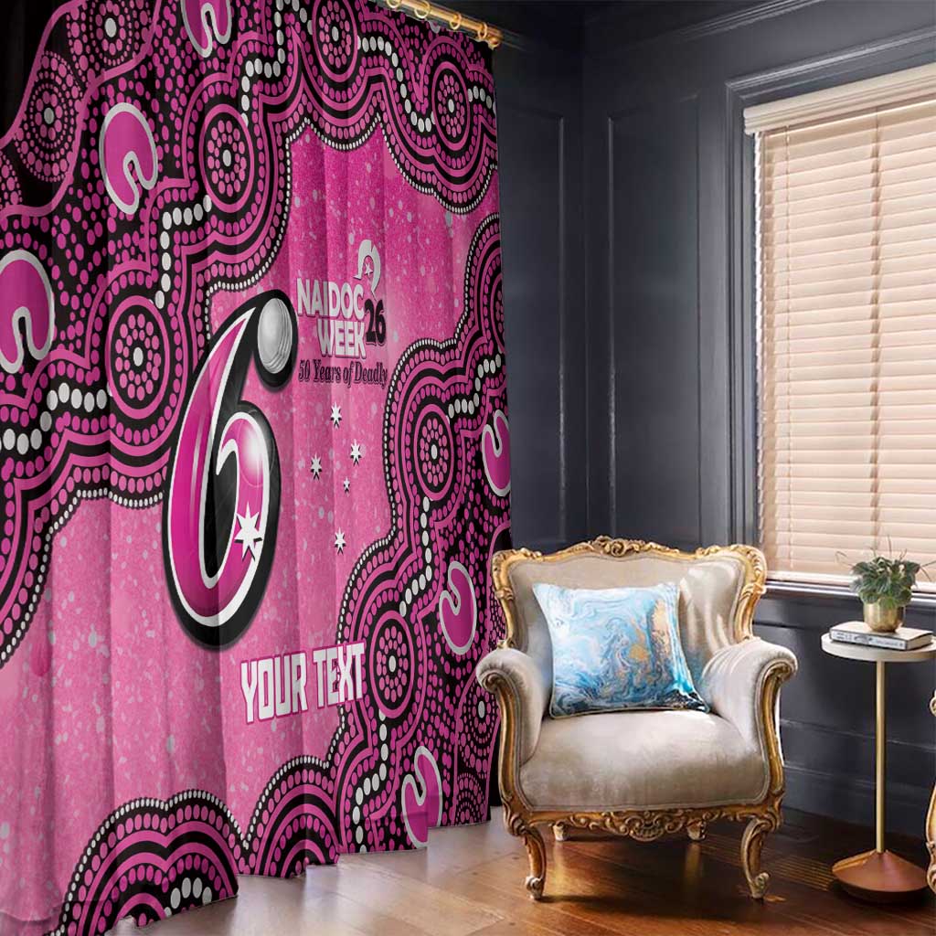 Sydney Sixers NAIDOC Week 2026 Custom Window Curtain 50 Years Deadly Indigenous Art Glitter Effect
