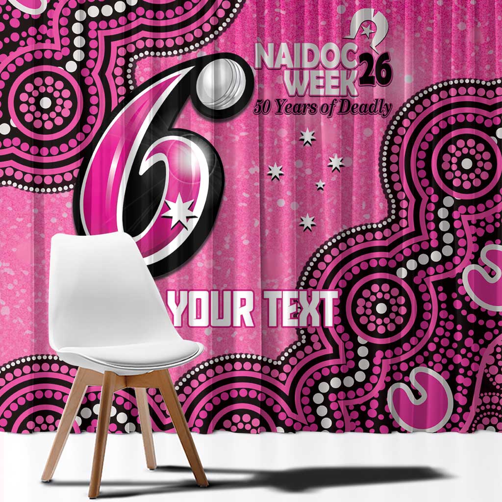 Sydney Sixers NAIDOC Week 2026 Custom Window Curtain 50 Years Deadly Indigenous Art Glitter Effect