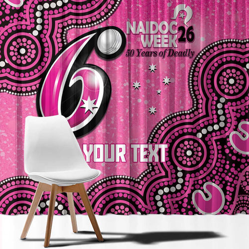 Sydney Sixers NAIDOC Week 2026 Custom Window Curtain 50 Years Deadly Indigenous Art Glitter Effect