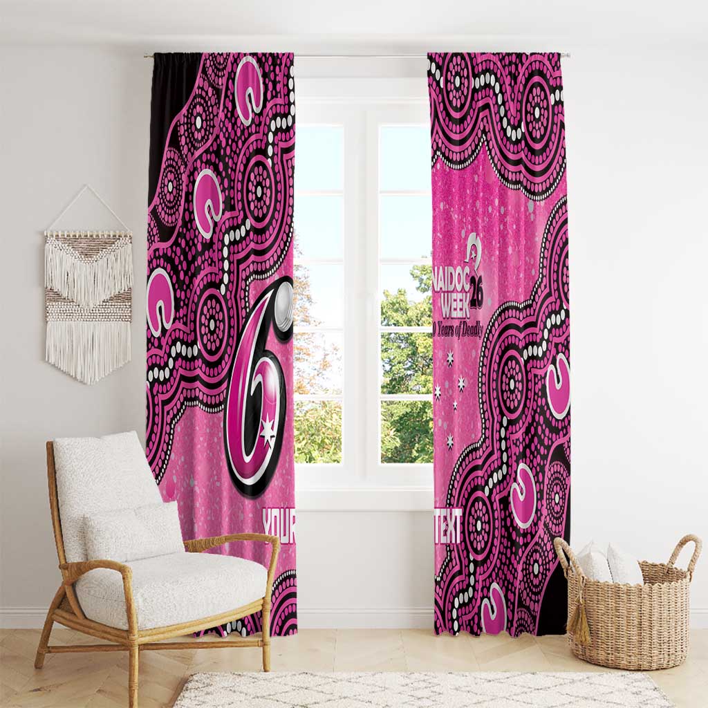 Sydney Sixers NAIDOC Week 2026 Custom Window Curtain 50 Years Deadly Indigenous Art Glitter Effect