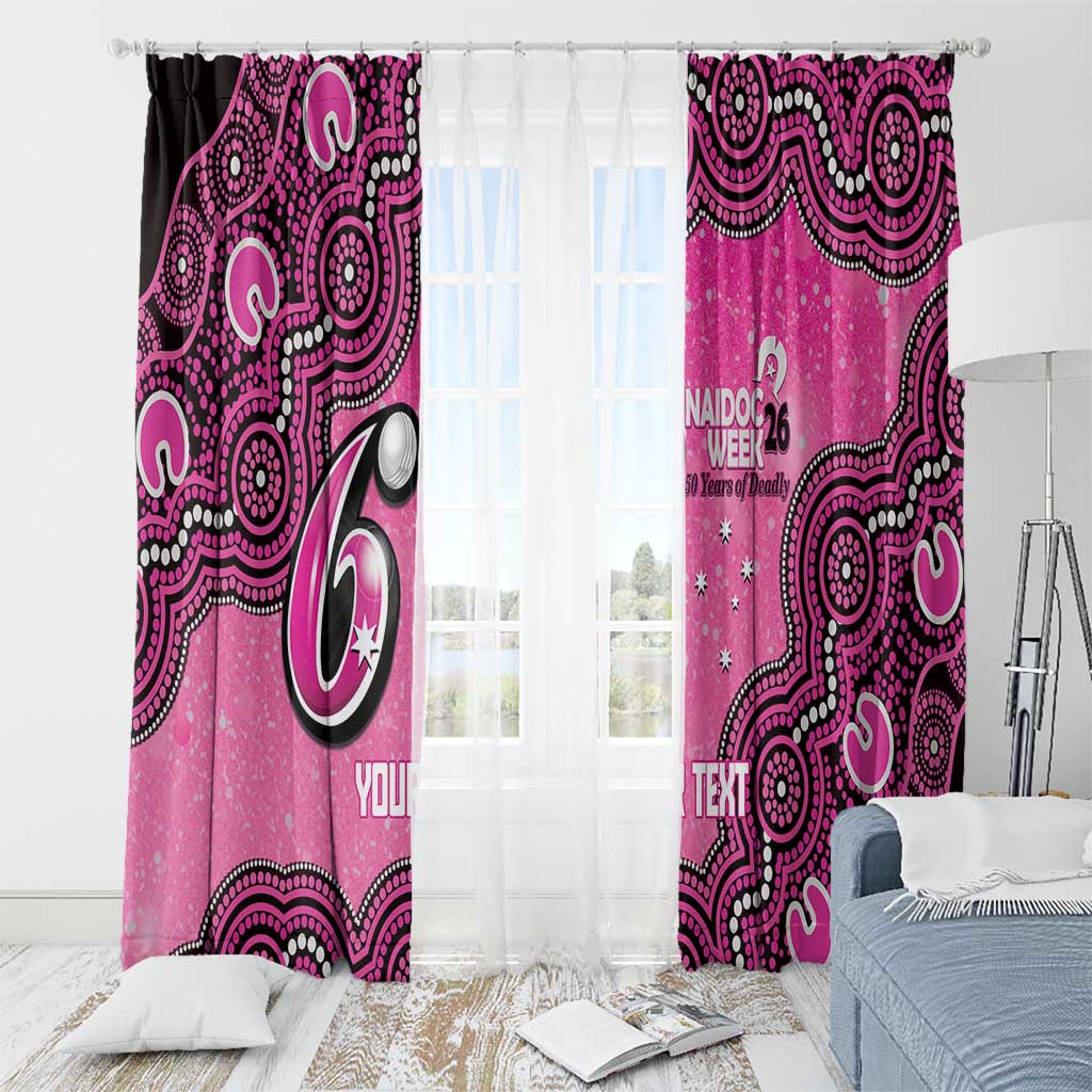 Sydney Sixers NAIDOC Week 2026 Custom Window Curtain 50 Years Deadly Indigenous Art Glitter Effect