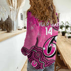 Sydney Sixers NAIDOC Week 2026 Custom Women Casual Shirt 50 Years Deadly Indigenous Art Glitter Effect