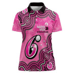 Sydney Sixers NAIDOC Week 2026 Custom Women Polo Shirt 50 Years Deadly Indigenous Art Glitter Effect