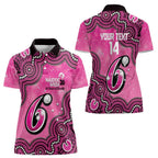 Sydney Sixers NAIDOC Week 2026 Custom Women Polo Shirt 50 Years Deadly Indigenous Art Glitter Effect