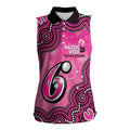 Sydney Sixers NAIDOC Week 2026 Custom Women Sleeveless Polo Shirt 50 Years Deadly Indigenous Art Glitter Effect
