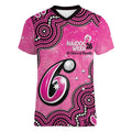 Sydney Sixers NAIDOC Week 2026 Custom Women V-Neck T-Shirt 50 Years Deadly Indigenous Art Glitter Effect