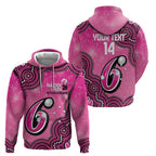 Sydney Sixers NAIDOC Week 2026 Custom Zip Hoodie 50 Years Deadly Indigenous Art Glitter Effect