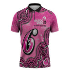 Sydney Sixers NAIDOC Week 2026 Custom Zipper Polo Shirt 50 Years Deadly Indigenous Art Glitter Effect