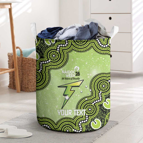 Sydney Thunder NAIDOC Week 2026 Custom Laundry Basket 50 Years Deadly Indigenous Art Glitter Effect