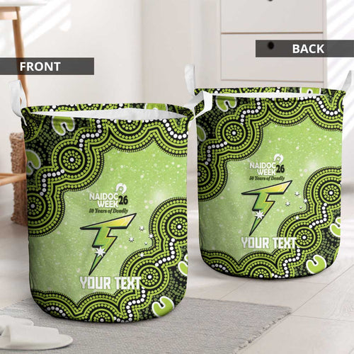 Sydney Thunder NAIDOC Week 2026 Custom Laundry Basket 50 Years Deadly Indigenous Art Glitter Effect