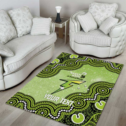 Sydney Thunder NAIDOC Week 2026 Custom Area Rug 50 Years Deadly Indigenous Art Glitter Effect