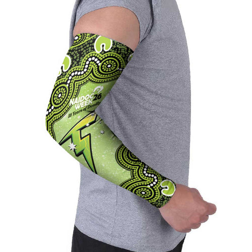 Sydney Thunder NAIDOC Week 2026 Custom Arm Sleeves 50 Years Deadly Indigenous Art Glitter Effect