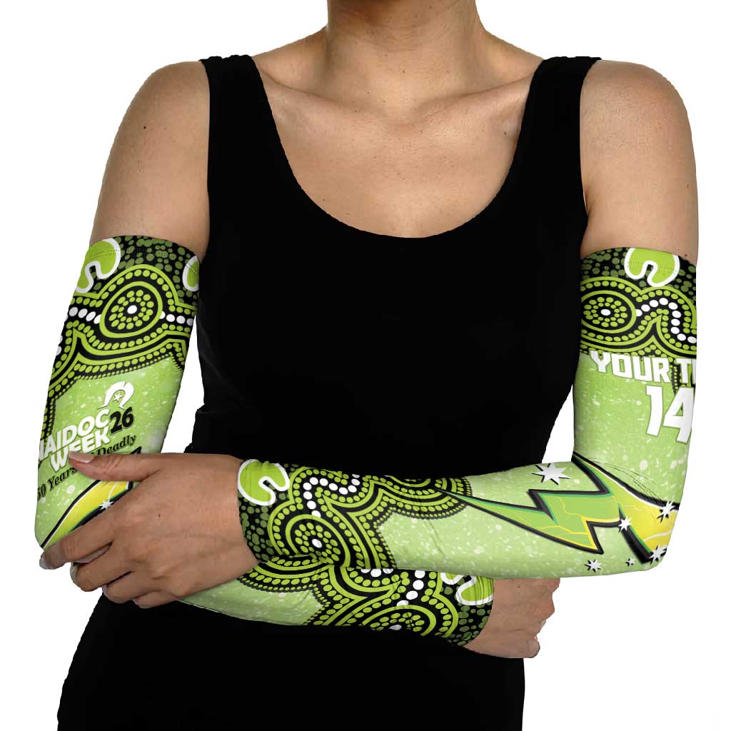 Sydney Thunder NAIDOC Week 2026 Custom Arm Sleeves 50 Years Deadly Indigenous Art Glitter Effect