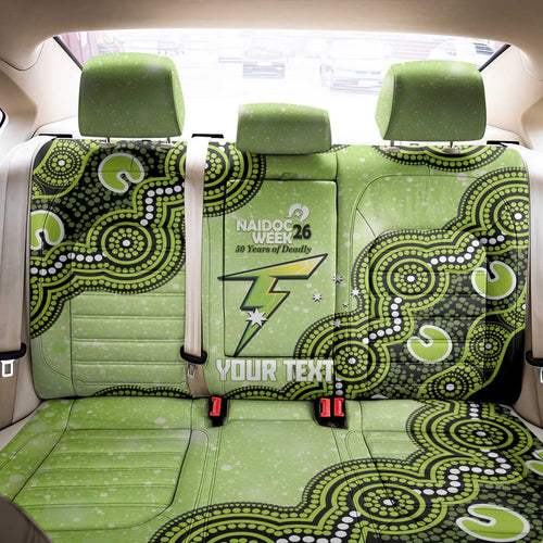 Sydney Thunder NAIDOC Week 2026 Custom Back Car Seat Cover 50 Years Deadly Indigenous Art Glitter Effect