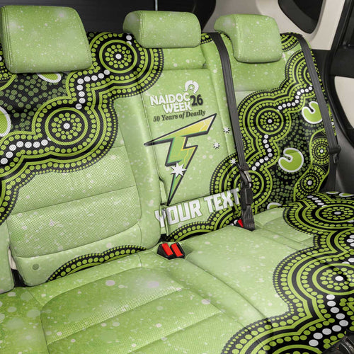 Sydney Thunder NAIDOC Week 2026 Custom Back Car Seat Cover 50 Years Deadly Indigenous Art Glitter Effect