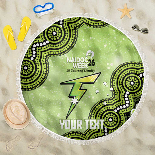 Sydney Thunder NAIDOC Week 2026 Custom Beach Blanket 50 Years Deadly Indigenous Art Glitter Effect