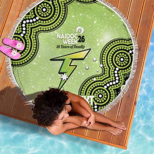 Sydney Thunder NAIDOC Week 2026 Custom Beach Blanket 50 Years Deadly Indigenous Art Glitter Effect